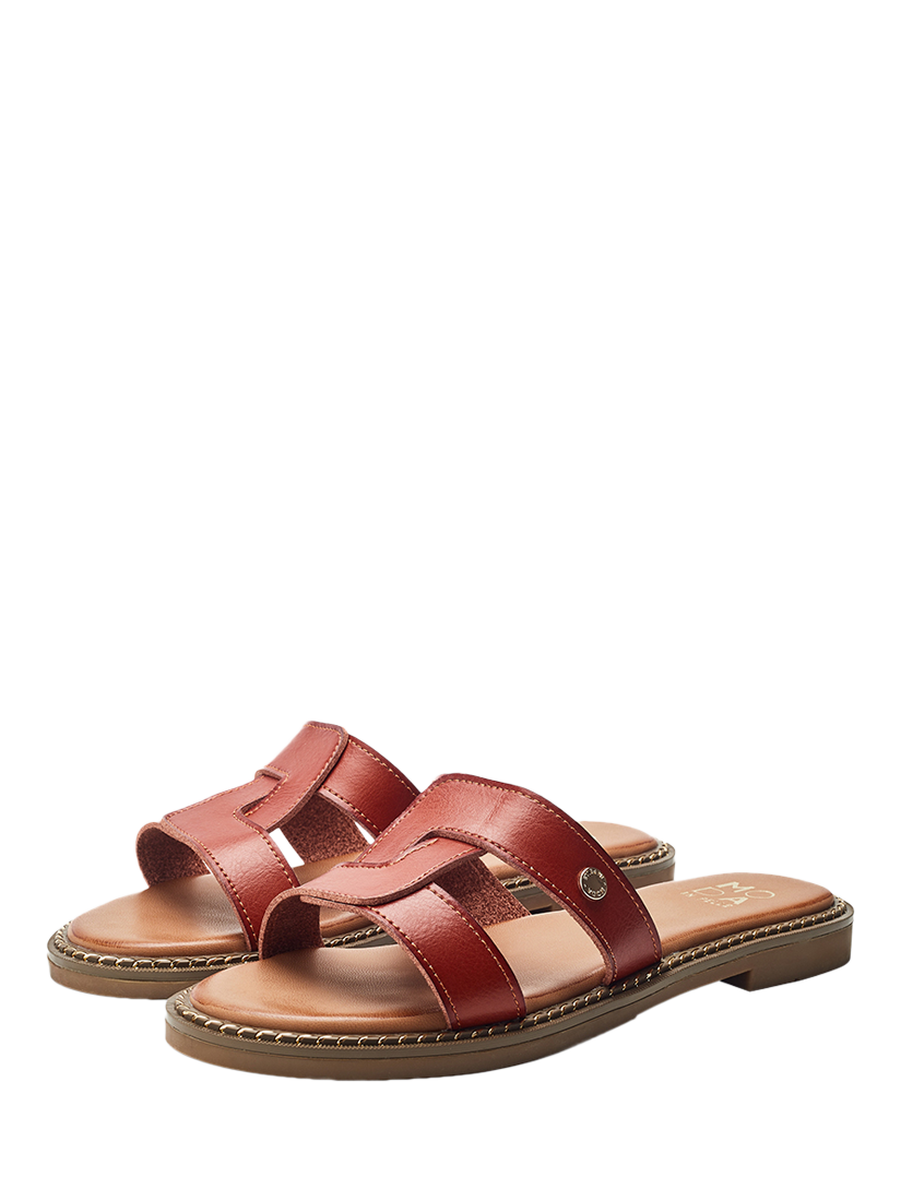 Product image 2 of 4, which shows Moda in Pelle Lupin Slider Sandals, Tan, 3