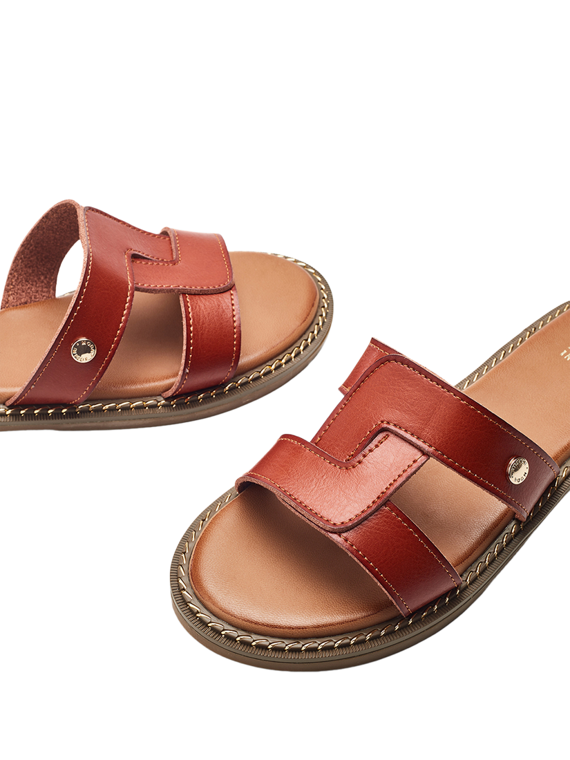 Product image 3 of 4, which shows Moda in Pelle Lupin Slider Sandals, Tan, 3