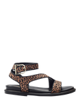 Moda in Pelle Nolanna Alacantra Strappy Sandals, Black/Leopard