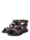 Moda in Pelle Nolanna Alacantra Strappy Sandals, Black/Leopard