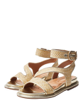 Moda in Pelle Nolanna Leather Strappy Sandals, Natural/Gold