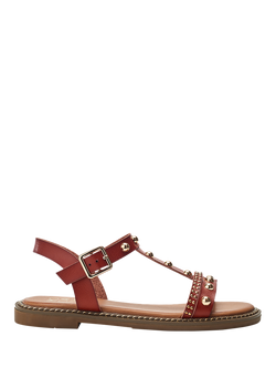 Moda in Pelle Noell Embellished Strappy Sandals, Tan, Tan