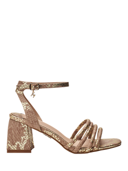 Moda in Pelle Maybel Block Heel Strappy Sandals, Rose Gold, Rose Gold