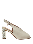 Moda in Pelle Maeva Alcantara Block Heel Sandals, Beige