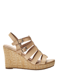 Moda in Pelle Keelie Wedge Heel Strappy Sandals, Beige