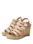 Moda in Pelle Keelie Wedge Heel Strappy Sandals, Beige