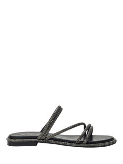 Moda in Pelle Jannay Embellished Strappy Sandals, Black, Black