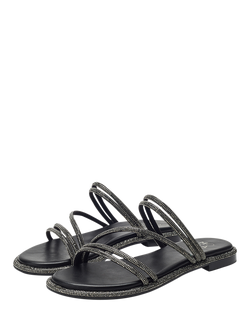 Moda in Pelle Jannay Embellished Strappy Sandals, Black - view 2, Black