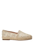 Moda in Pelle Helio Raffia Espadrille Sandals, Neutral/Metallic