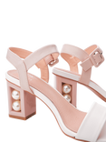 Moda in Pelle Sandypearl Embellished Block Heel Sandals, Blush/White