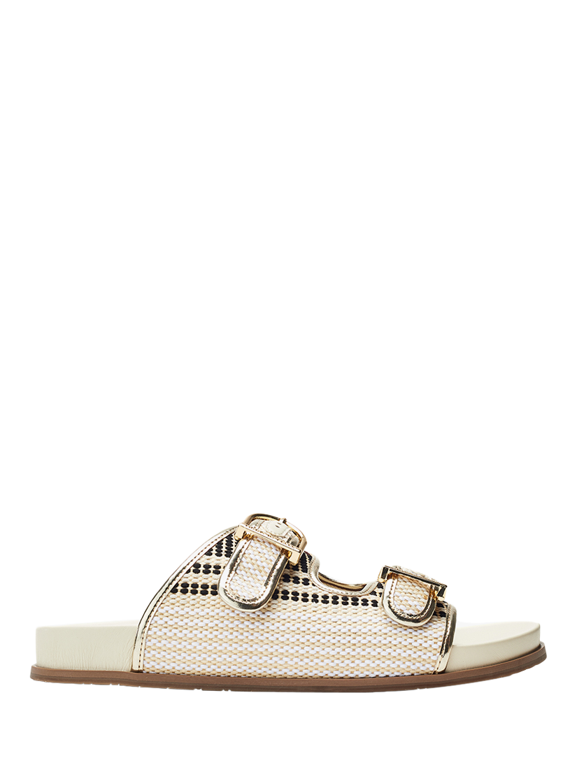 Product image 1 of 5, which shows Moda in Pelle Janettie Footbed Sandals, Multi, 3