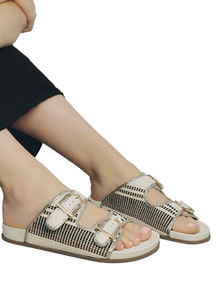 Moda in Pelle Janettie Footbed Sandals, Multi - view 2, Multi