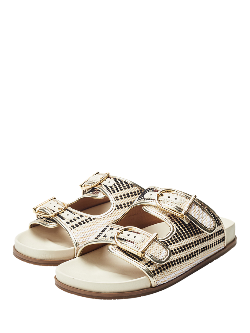 Product image 3 of 5, which shows Moda in Pelle Janettie Footbed Sandals, Multi, 3