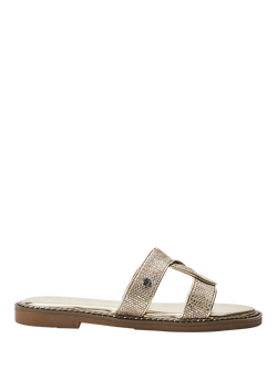 Moda in Pelle Lupin Slider Sandals, Gold, Gold