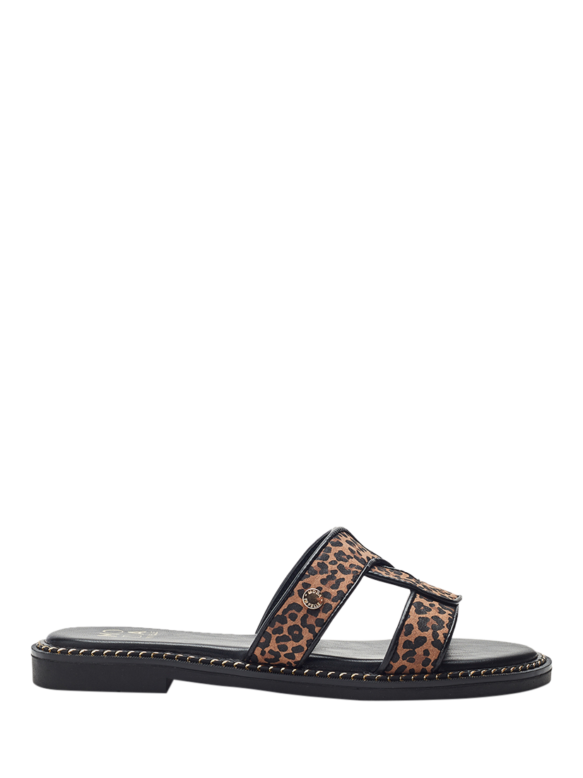 Product image 1 of 4, which shows Moda in Pelle Lupin Slider Sandals, Leopard, 3