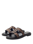 Moda in Pelle Lupin Slider Sandals, Leopard