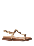 Moda in Pelle Nicca Embellished T-Bar Sandals, Off White