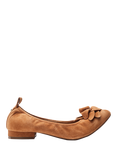 Moda in Pelle Rosemary Suede Ballerina Pumps, Tan