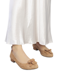 Moda in Pelle Rosemary Suede Ballerina Pumps, Tan