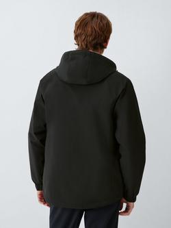John Lewis Showerproof Hooded Jacket, Black - view 2, Black