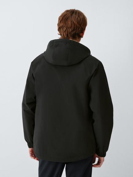 John Lewis Showerproof Hooded Jacket - view 2, Black