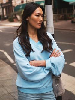 NRBY Vida Garment Dyed Jumper - view 2, Aqua