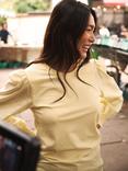 NRBY Teddy Shirred Cuff Top, Yellow