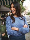 NRBY Teddy Shirred Cuff Top