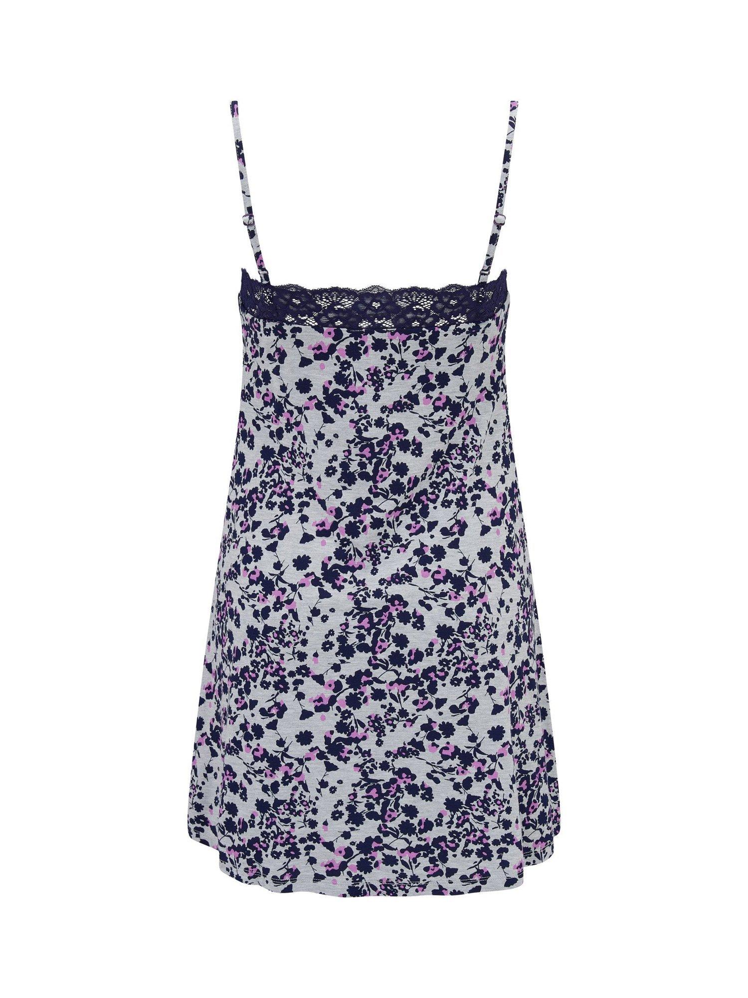 Product image 8 of 8, which shows Pour Moi Sofa Loves Floral Lace Chemise, Grey/Multi, 8