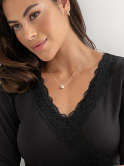 Pour Moi Sofa Loves Lace Hidden Support Long Sleeve Top, Black - view 2, Black