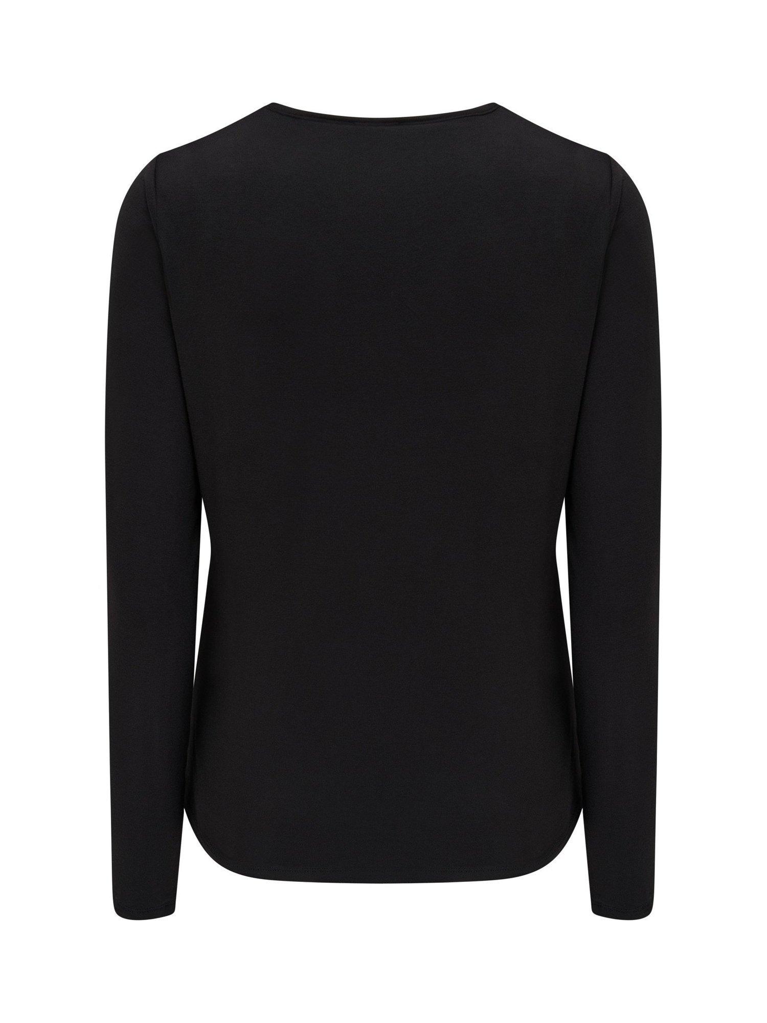 Product image 9 of 9, which shows Pour Moi Sofa Loves Lace Hidden Support Long Sleeve Top, Black, 8