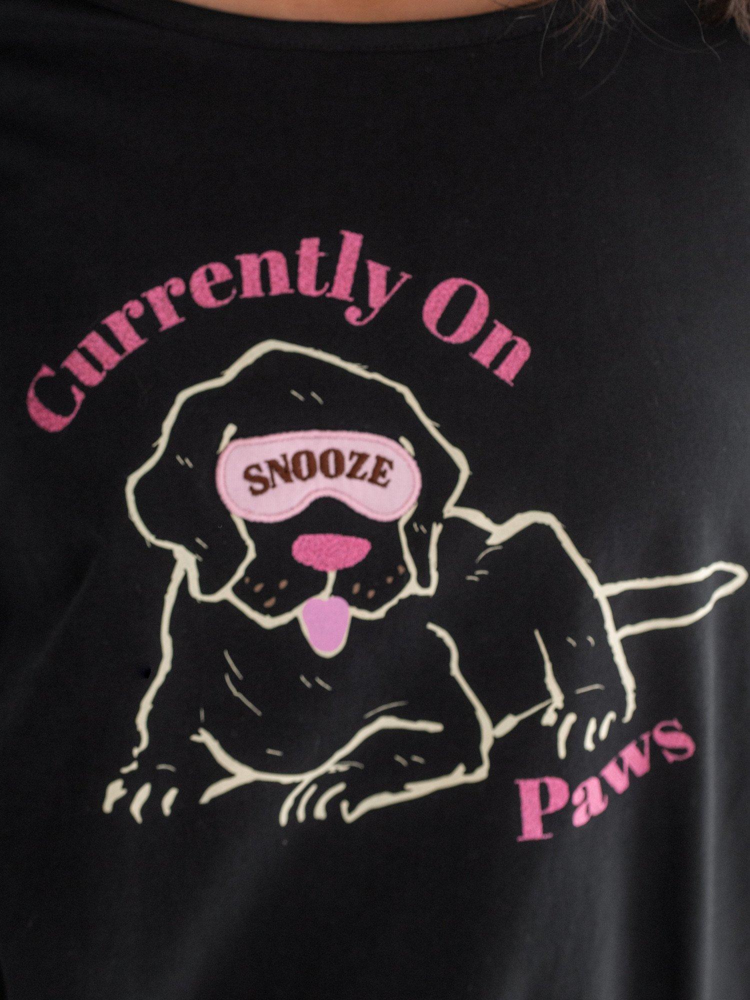 Product image 2 of 11, which shows Pour Moi Jersey Cotton Dog Pyjama Set , Black, 8