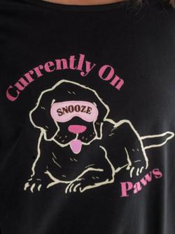 Pour Moi Jersey Cotton Dog Pyjama Set - view 2, Black