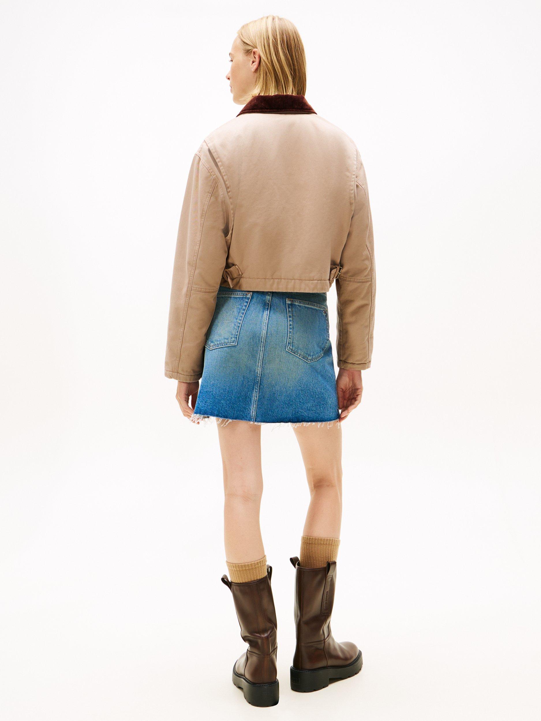 Product image 2 of 6, which shows Tommy Jeans Cropped Utility Jacket, Malted Milk, XS