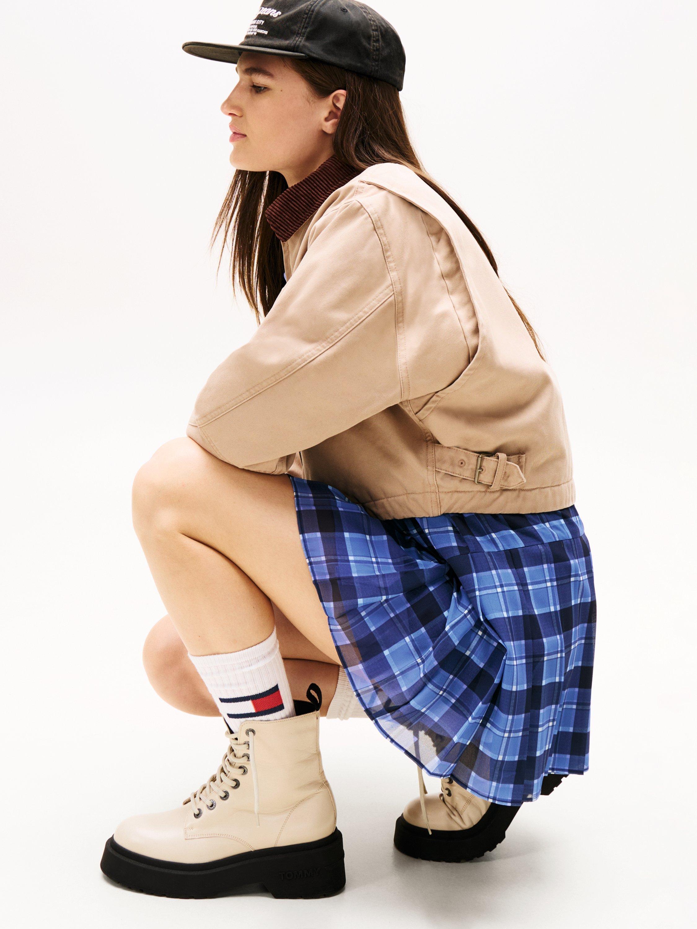 Product image 5 of 6, which shows Tommy Jeans Cropped Utility Jacket, Malted Milk, XS