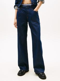 Tommy Jeans Mia Relaxed Fit Straight Jeans, Dark Blue, Dark Blue