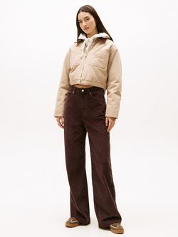 Tommy Jeans Claire Wide Leg Corduroy Trousers, Rich Brown - view 2, Rich Brown