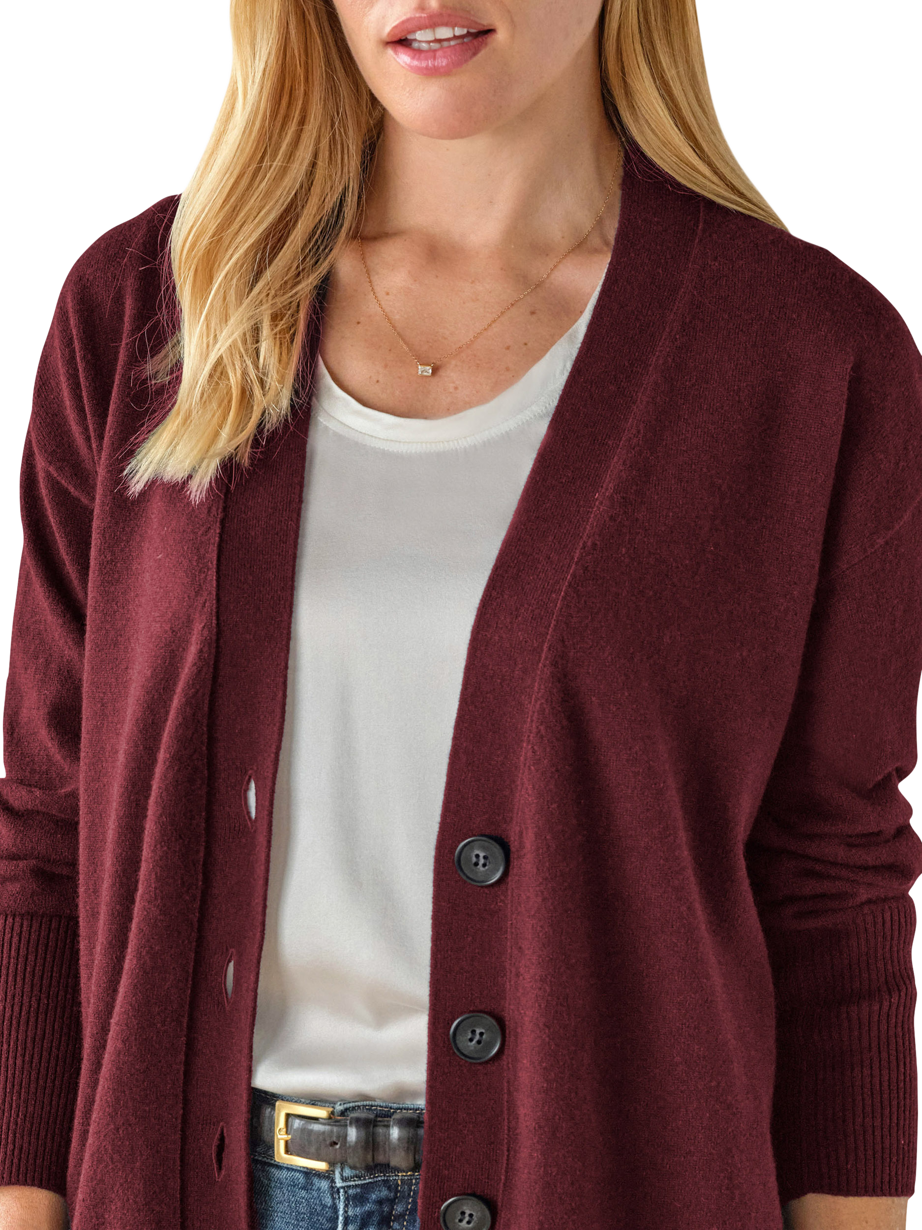 Cardigan Sweaters Pure Boyfriend Cardigan Jennie Liu 100% Pure