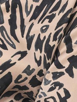 Pure Collection Animal Print Pure Silk Satin Shirt, Natural/Multi - view 2, Natural/Multi