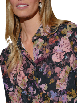 Pure Collection Floral Pure Silk Shirt, Multi - view 2, Multi