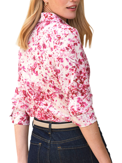 Pure Collection Floral Pure Silk Shirt, Hot Pink - view 2, Hot Pink