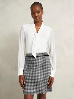 Hobbs Tarini Tie Neck Top, White, White