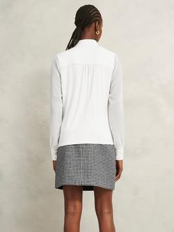 Hobbs Tarini Tie Neck Top, White - view 2, White