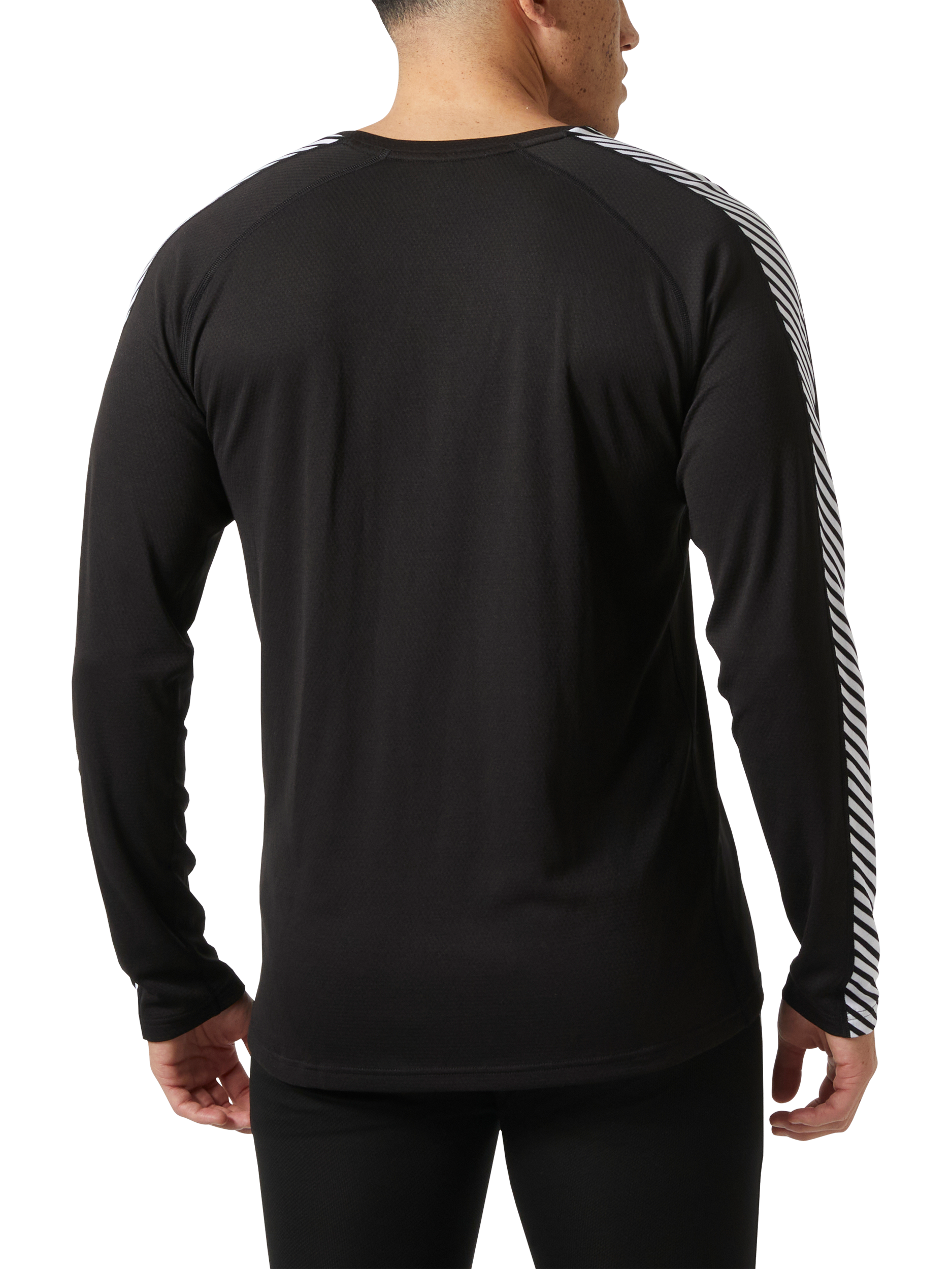 Product image 2 of 2, which shows Helly Hansen Men's Lifa Active Crew Base Layer, 990 Black, S