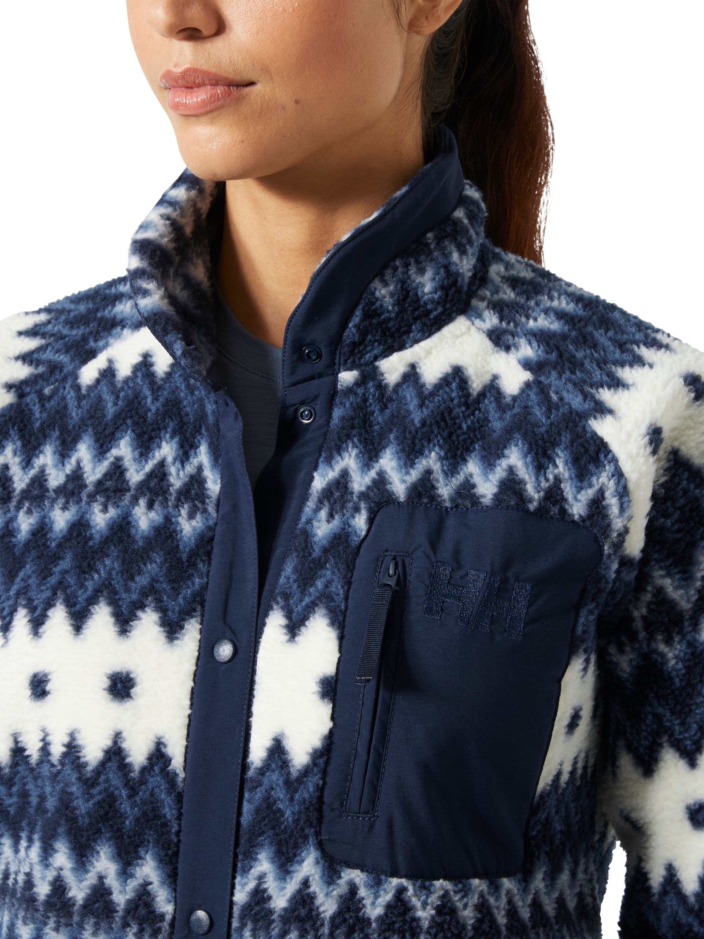 Product image 3 of 3, which shows Helly Hansen Imperial Printed Fleece, Navy, XL