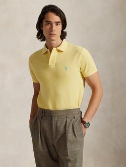 Polo Ralph Lauren Cotton Regular Fit Short Sleeve Mesh Polo Shirt, Corn Yellow, Corn Yellow