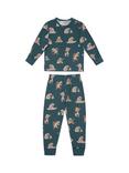 Chelsea Peers Kids' Long Sleeved Bear Print Pyjamas, Blue