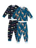 Chelsea Peers Kids' Long Sleeved Pyjamas, Pack of 2, Navy