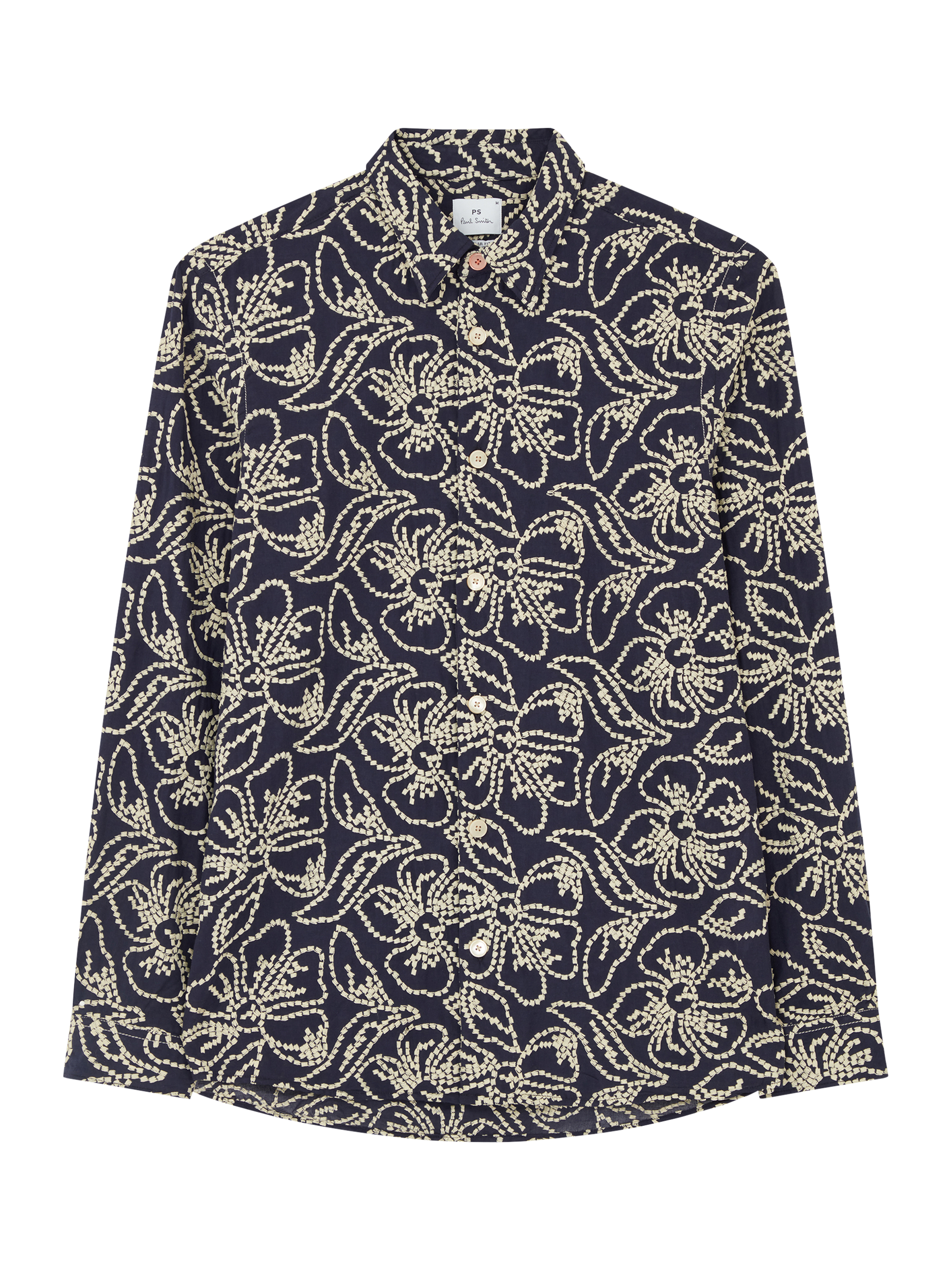 Product image 1 of 2, which shows Paul Smith Regular Fit Patterned Shirt, Blue, S