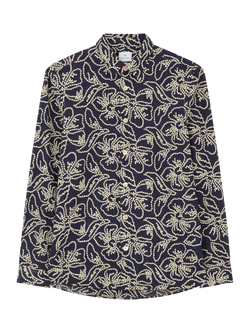 Paul Smith Regular Fit Patterned Shirt, Blue, Blue